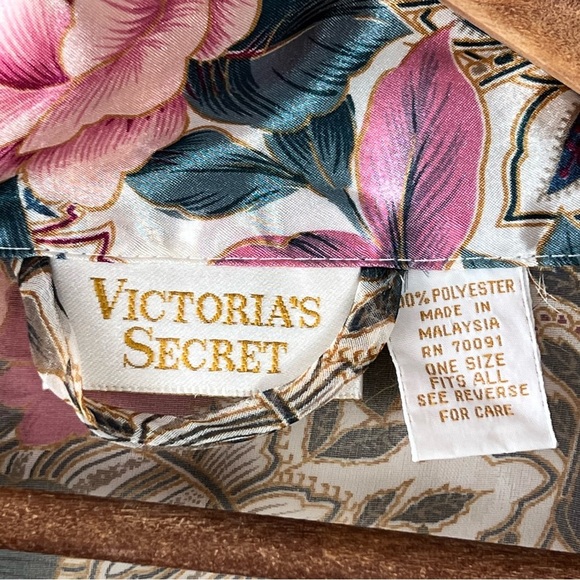 Vintage Victoria's Secret Gold Label Semi Sheer Kimono Robe One Size Floral 90’s - Picture 5 of 12